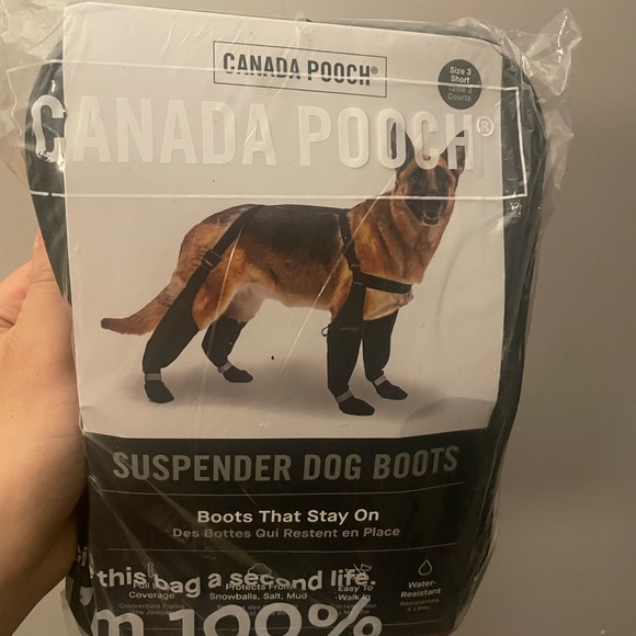 Canada Pooch Suspender Dog Boots size 3 short brand new sealed
